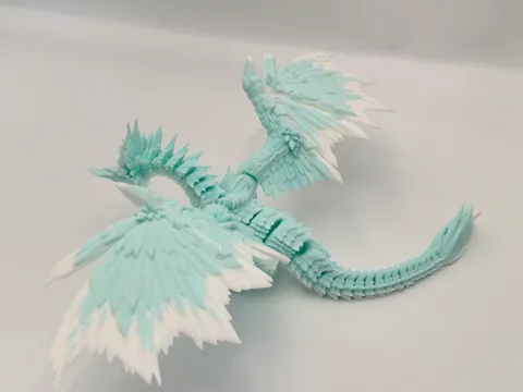 Modelo para impresión 3D: 怪物猎人冰咒龙，飞龙无需支撑 — referencia de MakerWorld