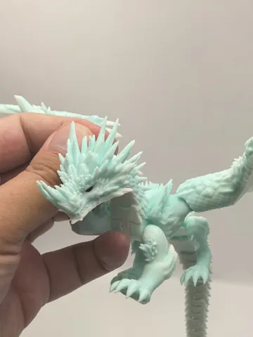 Modelo para impresión 3D: 怪物猎人冰咒龙,飞龙无需支撑 — vista de referencia 3