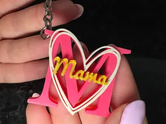Mama Keychain 3D Print – Mother’s Day Gift