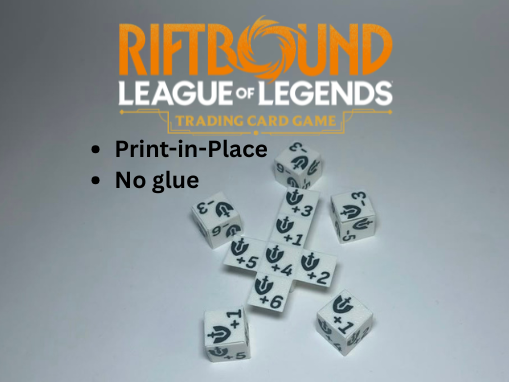 Riftbound - Might & Damage Dice (Print in place)