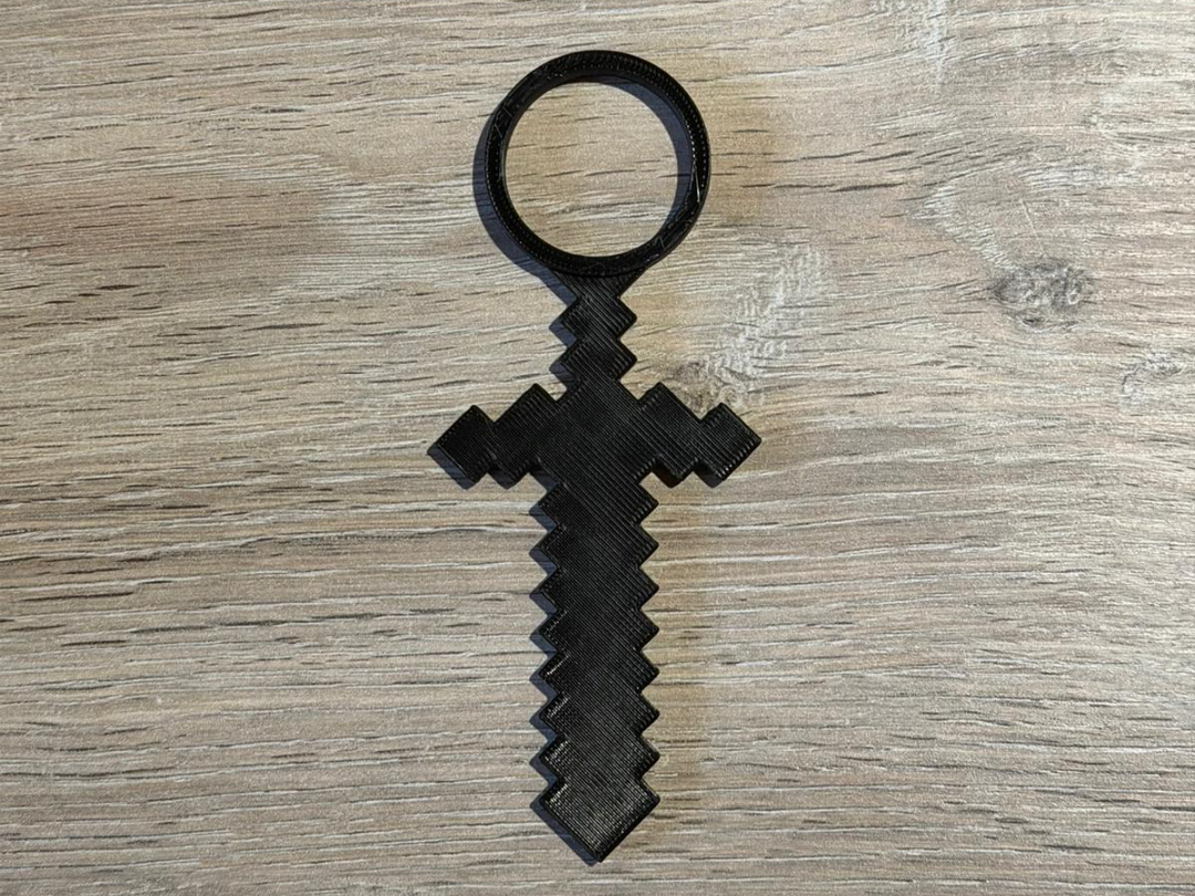 Minecraft-Style Mini Sword Ring – Fidget Desk Toy