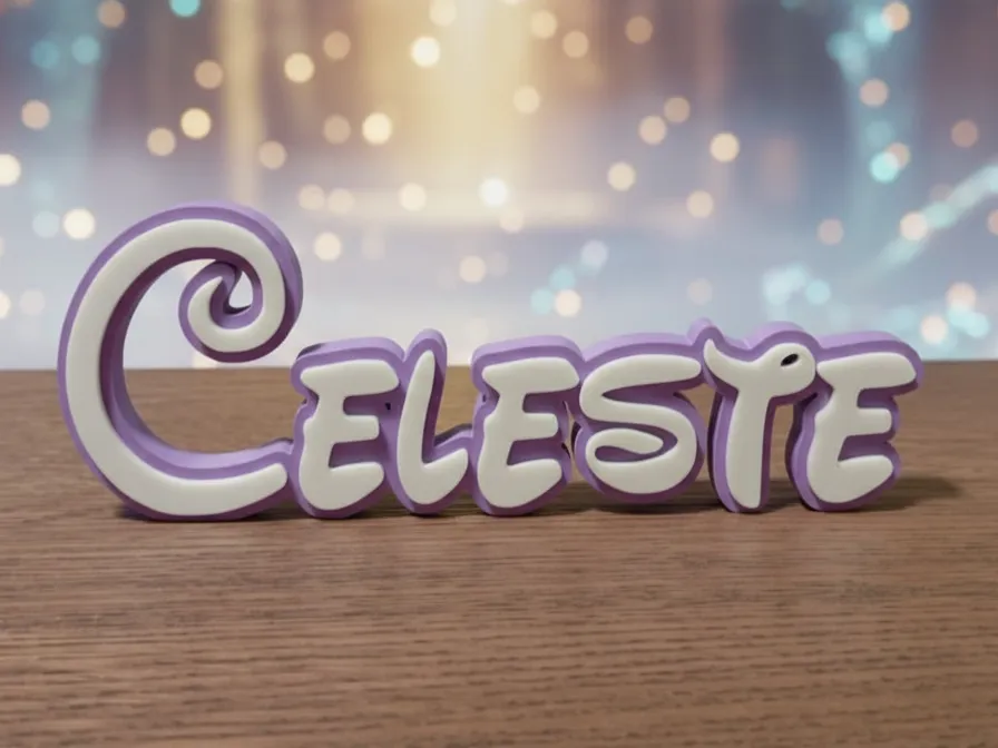 Disney Name Sign Celeste Kid Room Wall Decor Tag by Fabbiotto ...