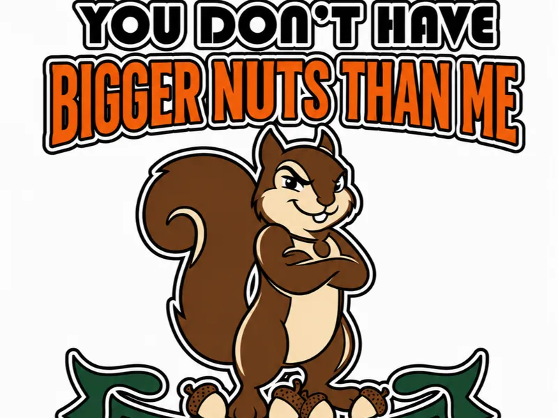 Squirrel Bigger Nuts Funny Sign