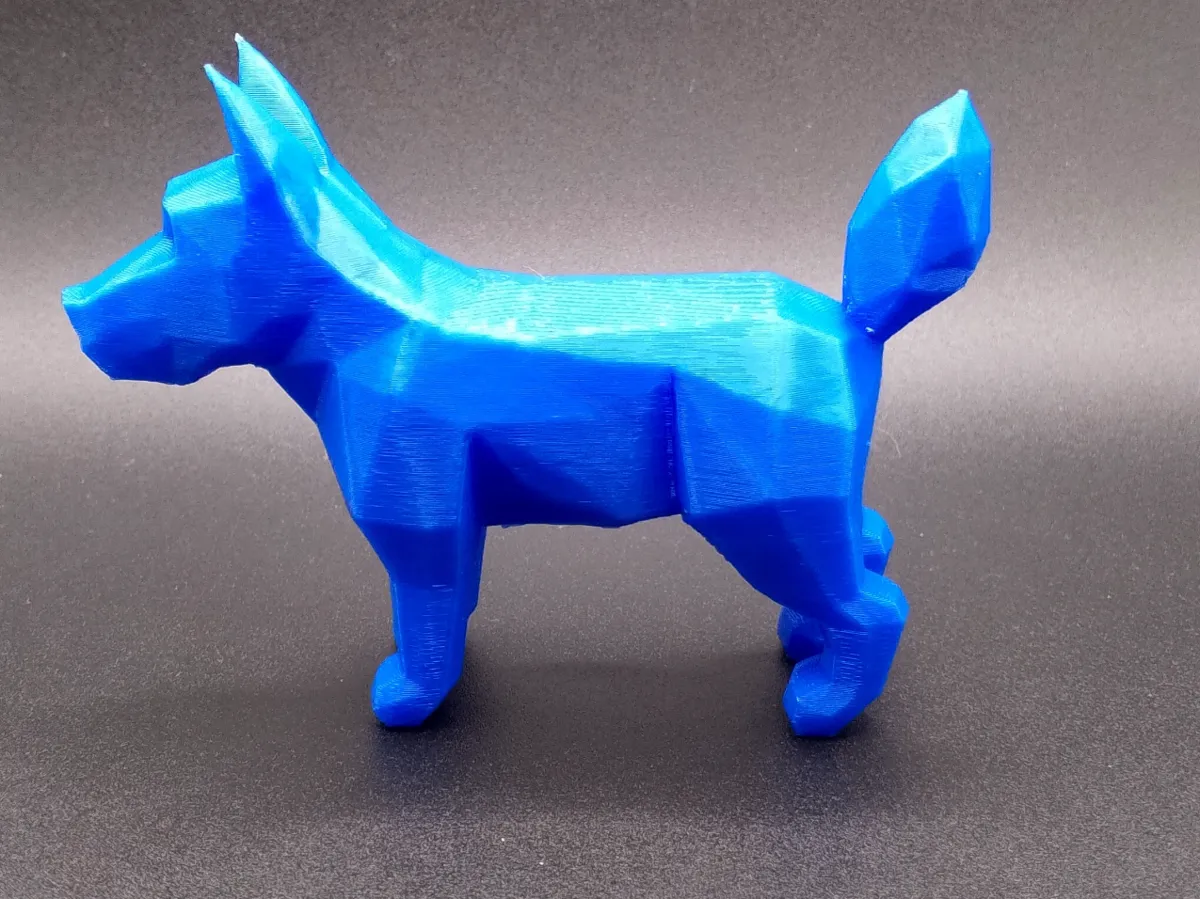 Chien low poly — figurine