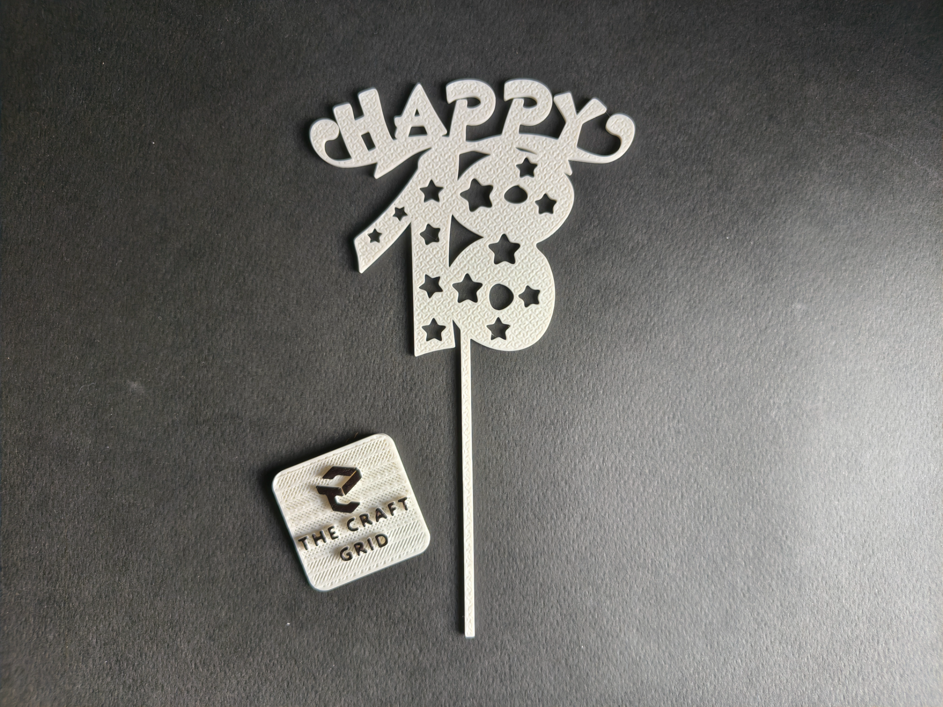 Habby Birthday 18 cake topper 3D model