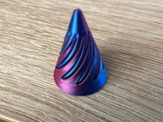 Spiral spinning cone fidget toy