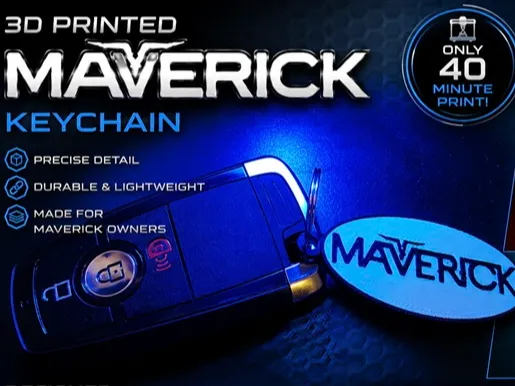 Ford Maverick Logo Keychain