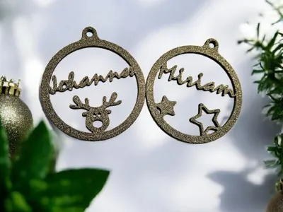 Christmas Rings "Names"/Christmas Rings "Name Tag"