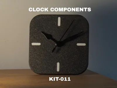 minimalistic desk clock - components kit-011