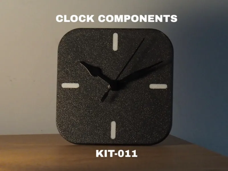 minimalistic desk clock - components kit-011