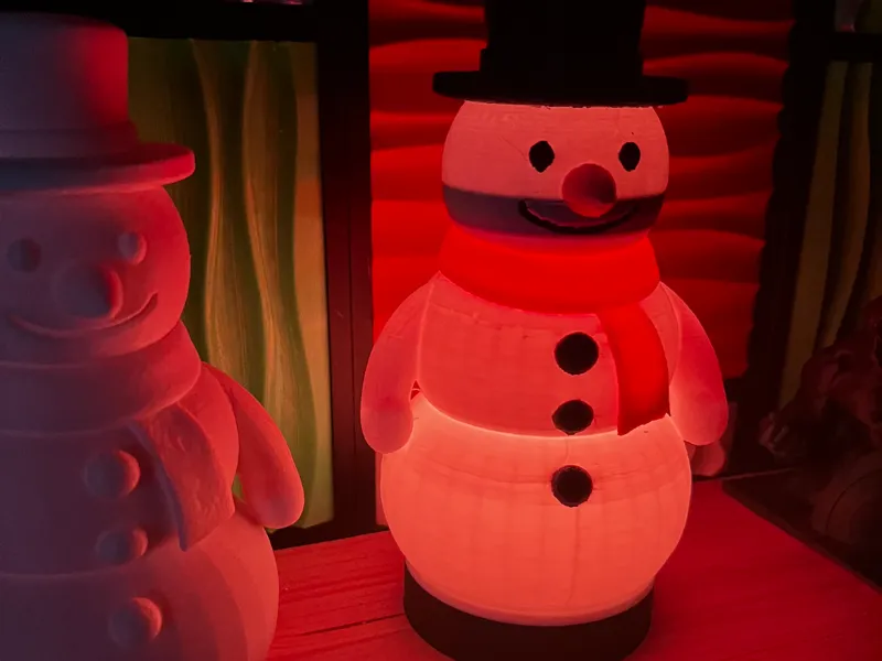 Snowman illuminated