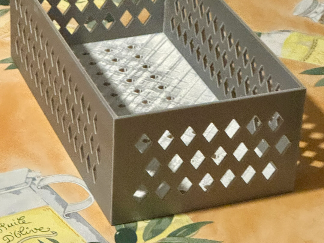 Diamond Weave Storage Basket | 230 × 130 × 80 mm 3D model