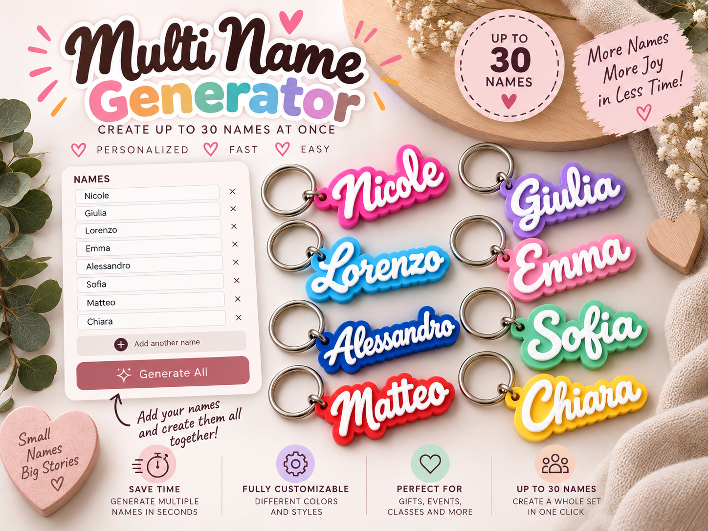 Multi Name Keychain Generator Pacifico - 1