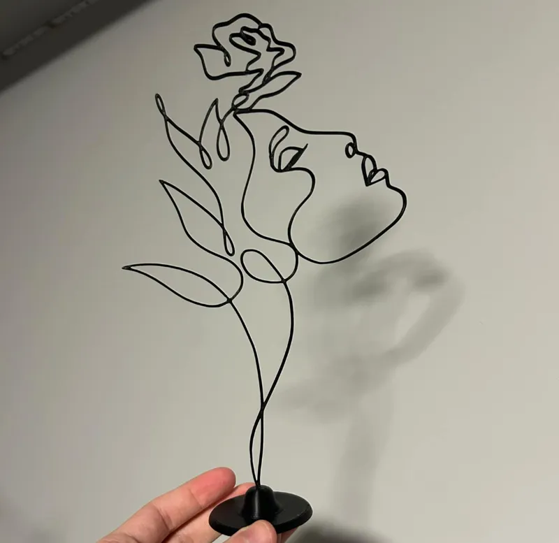 Rose and face silhouette valentine's day