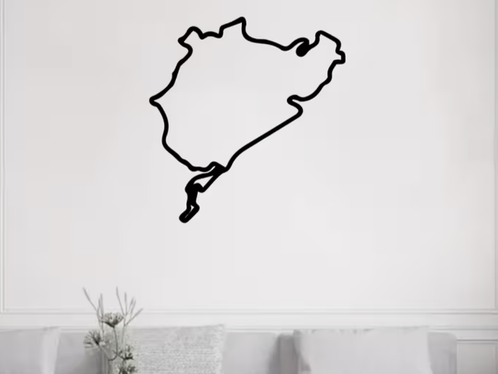 Nürburgring Race Track Wall Decoration 2D