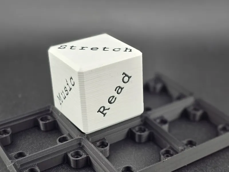 Gridfinity Productivity and Mental Health Dice
