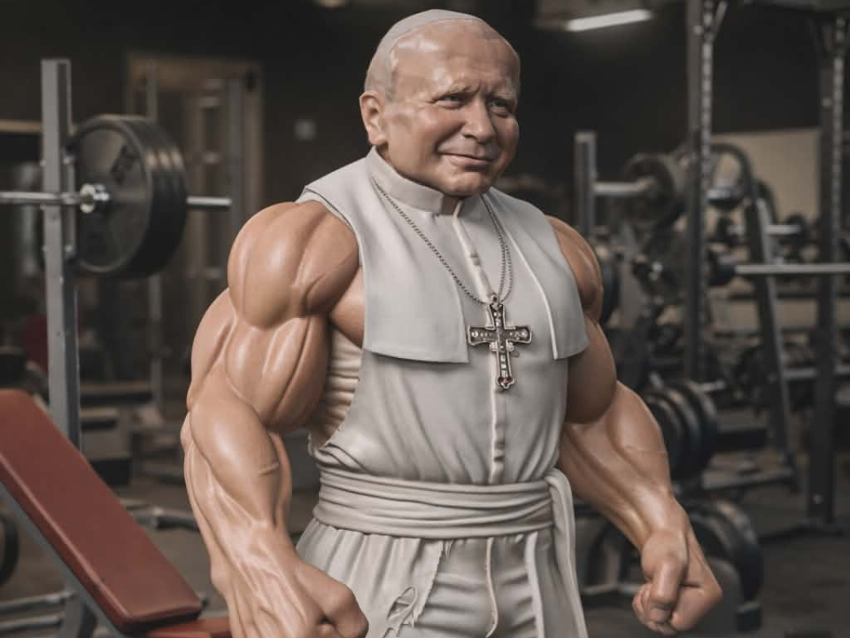Ultra Swole Pope John Paul II - no AMS