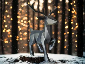 Low Poly Christmas Reindeer