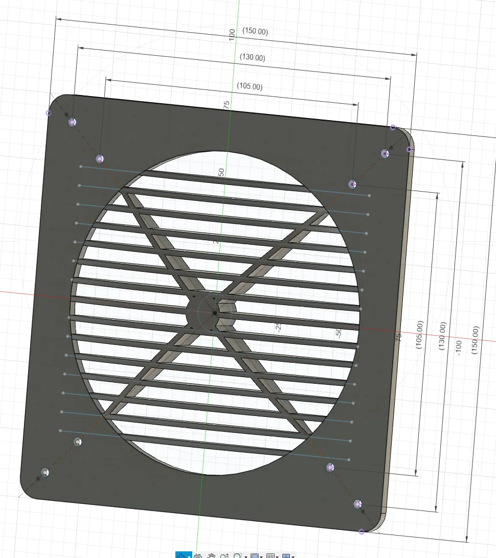 Fan grill - Free 3D Print Model - MakerWorld