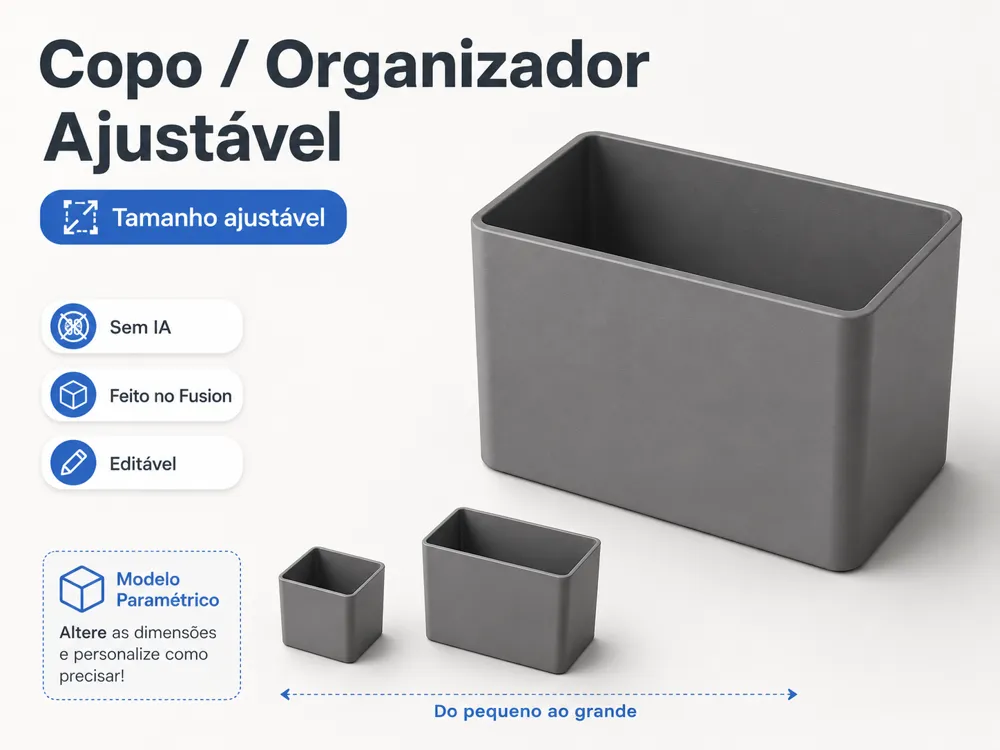 Caja o estuche: Parametric Adjustable Box | Fully Customizable. Referencia del modelo original.