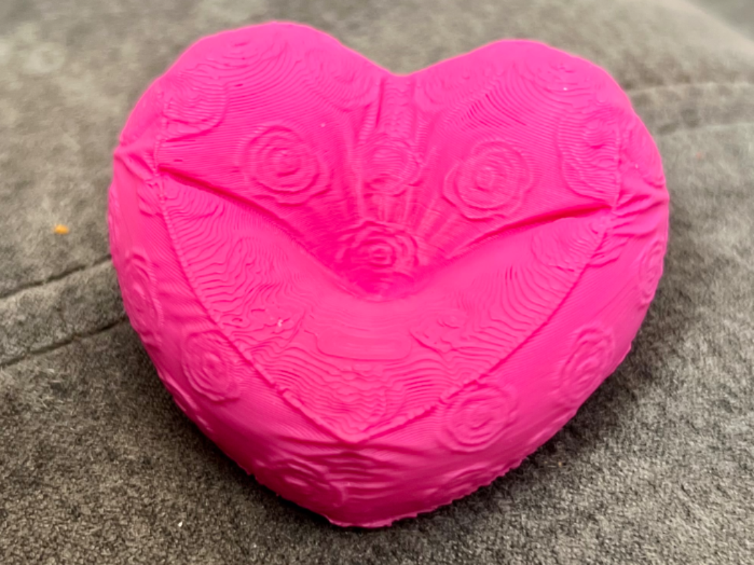 Heart Shaped Sleeping Bag with a Flower Texture