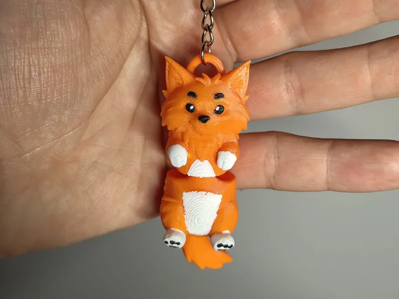 Maine Coon Articulated Flexi Cat Keychain