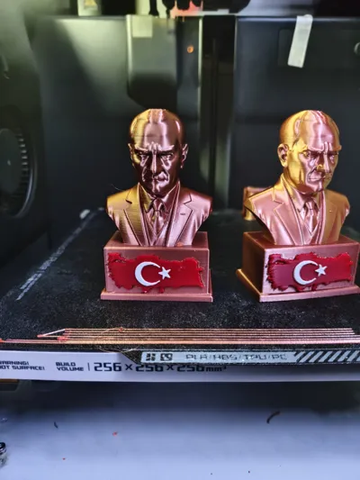 Diseño especial Ataturk silueta y Türkiye mapa ornamento estatuilla decoración coleccionable