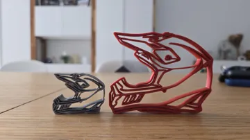 Pieza para disfraz o exhibición: Motocross Helmet Line Art Decor — vista de referencia 3
