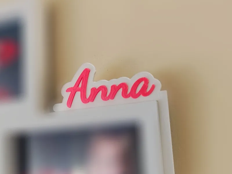 Parametric Picture frame / Door corner name, text