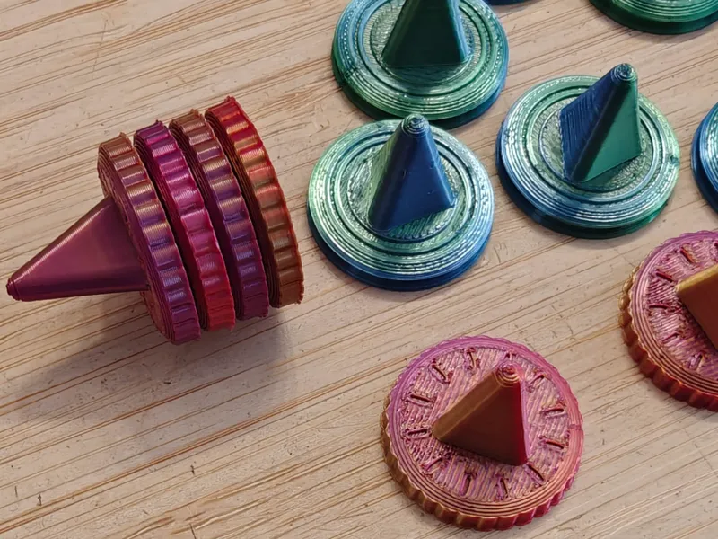 stackable boardgame pawns or meeples