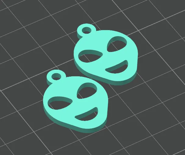 Alien Earrings view 3