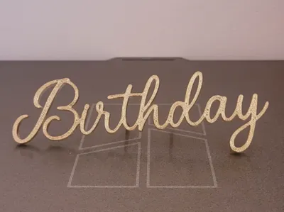 Frontal Cake Topper "Birthday"