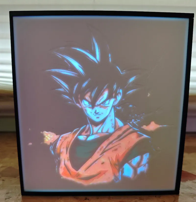 Son Goku Lithophan Lightbox