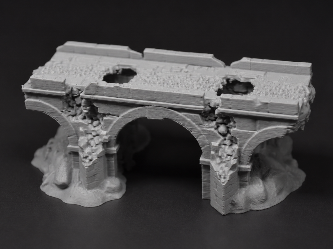 Broken Archway Stone Bridge -DND Miniature Terrain