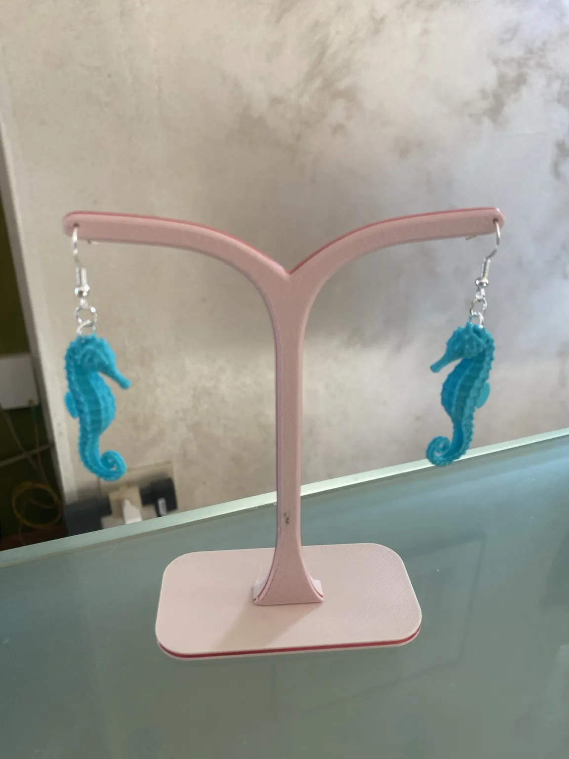Seahorse Earrings | 2-Piece Printable Design view 2