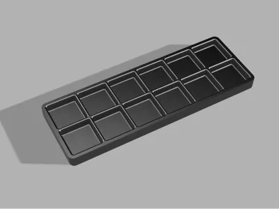Small tray for small parts, screws etc. 2x6
