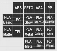 Plates for the filament type.
