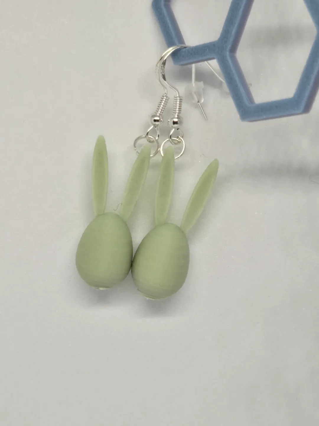 Easter earrings Egg/Bunny view 2