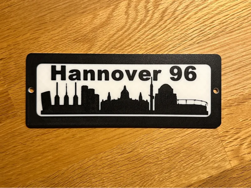 Hannover 96 Kennzeichen mit Skyline