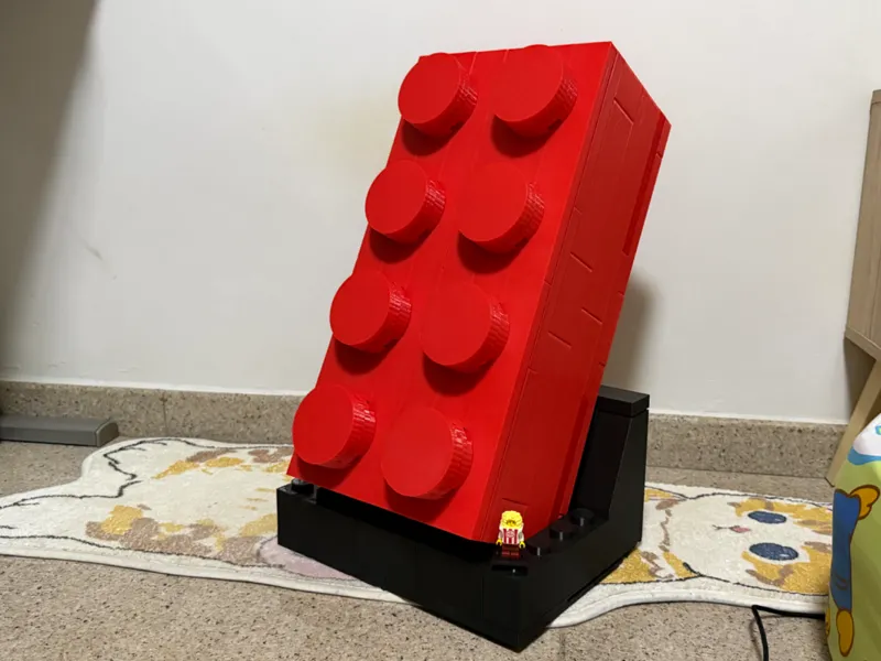 Scaled Up 5 times of 2x8 Red Brick