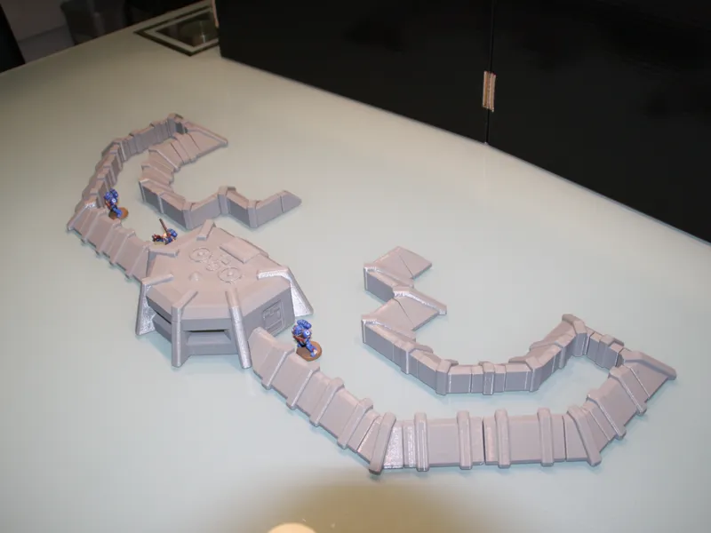 Wargaming compatible Bunker and Defence Wall (40k)