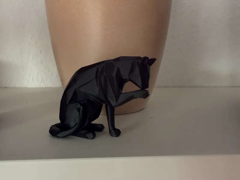 Cleaning Cat Low Poly