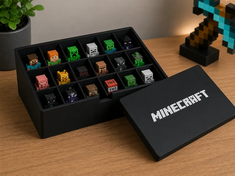 Minecraft miniature figure storage box