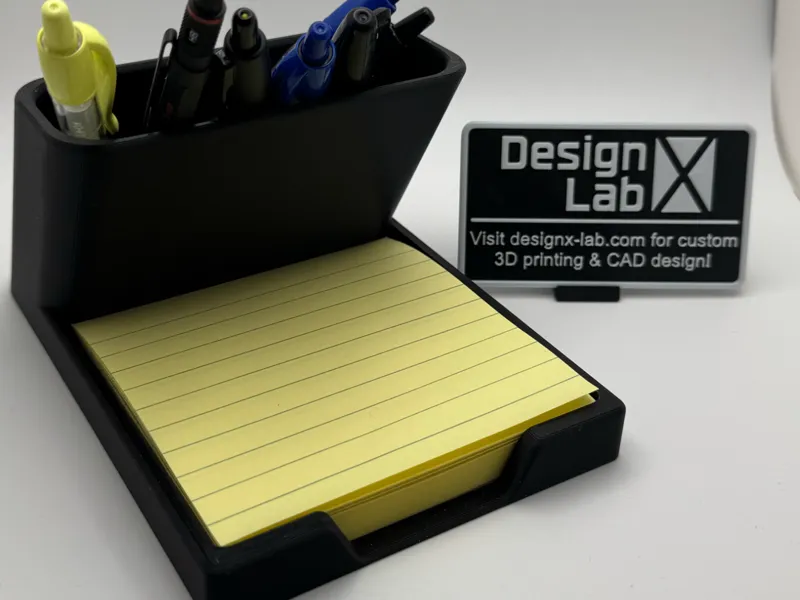 Pen and 4" Sticky Note Holder - designx-lab.com