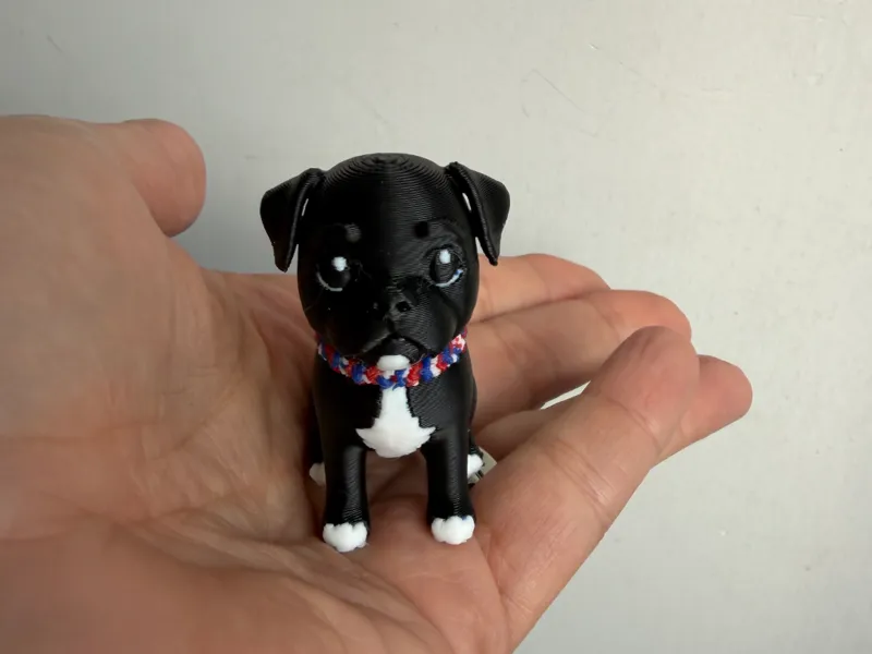 cute cartoon dog retro pug