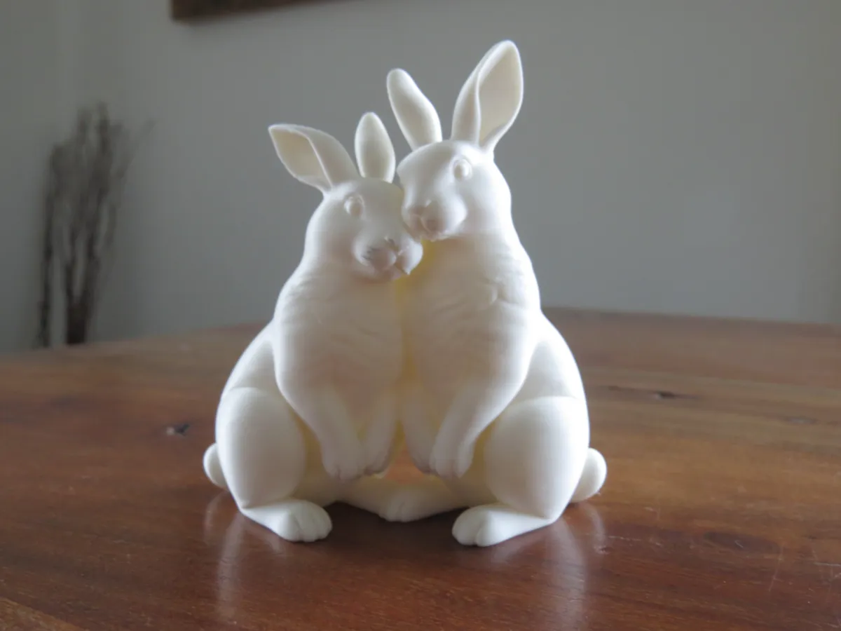 Rabbit Pair - Decor - AI generated - Free 3D Print Model - MakerWorld
