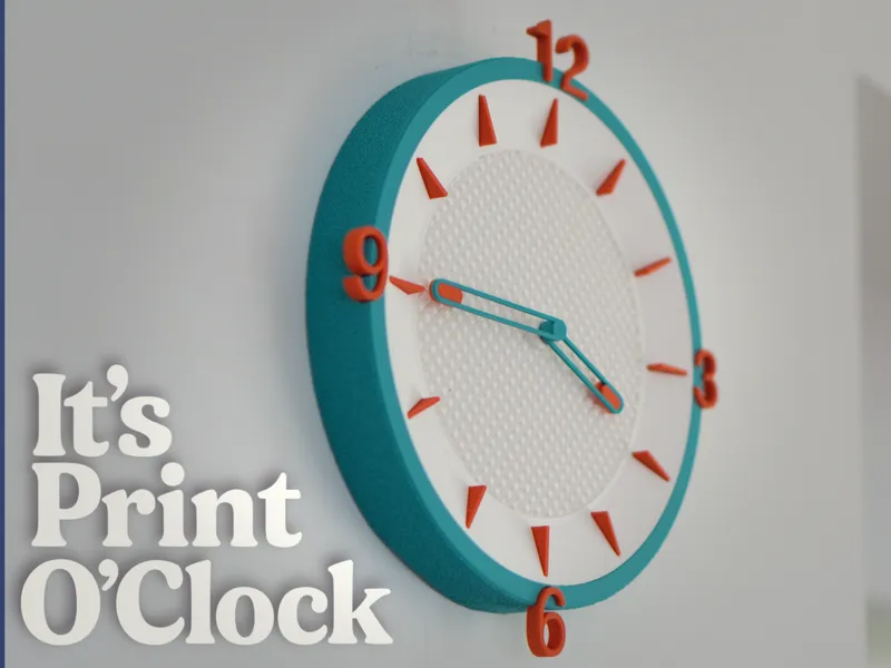 Horloge Murale 3D – Jeu de Textures et de Couleurs