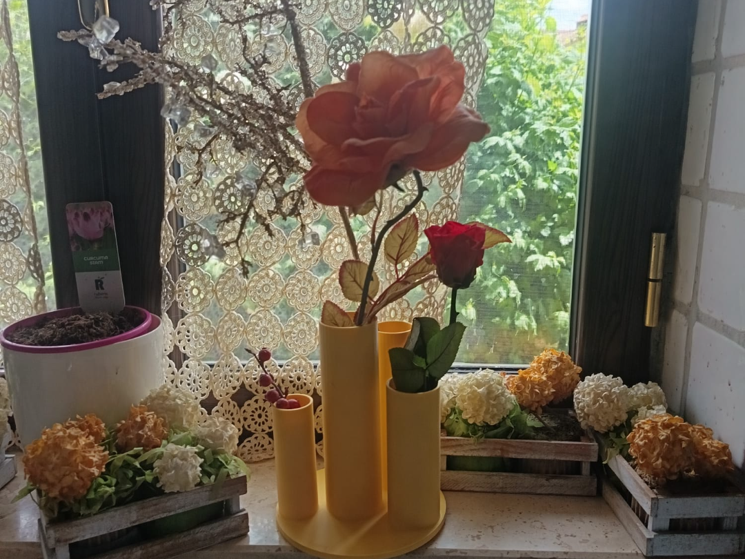 Vintage Asymmetric Tubular Vase