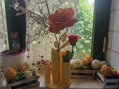 Vintage Asymmetric Tubular Vase