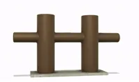 Bollard double miniature, symbole de Den Helder — photo 1